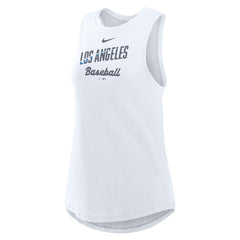Los Angeles Dodgers Women's City Connect Tricode High Neck Dri-FIT Tank Top - White | Nike