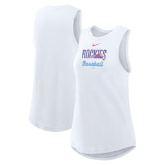 Colorado Rockies Women's City Connect Tricode High Neck Dri-FIT Tank Top - White | Nike
