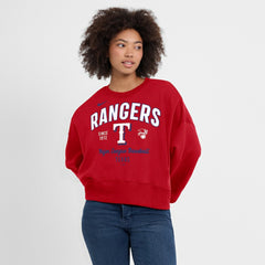 Texas Rangers Women's Oversized High Hip Pullover Sweatshirt - Red | Nike