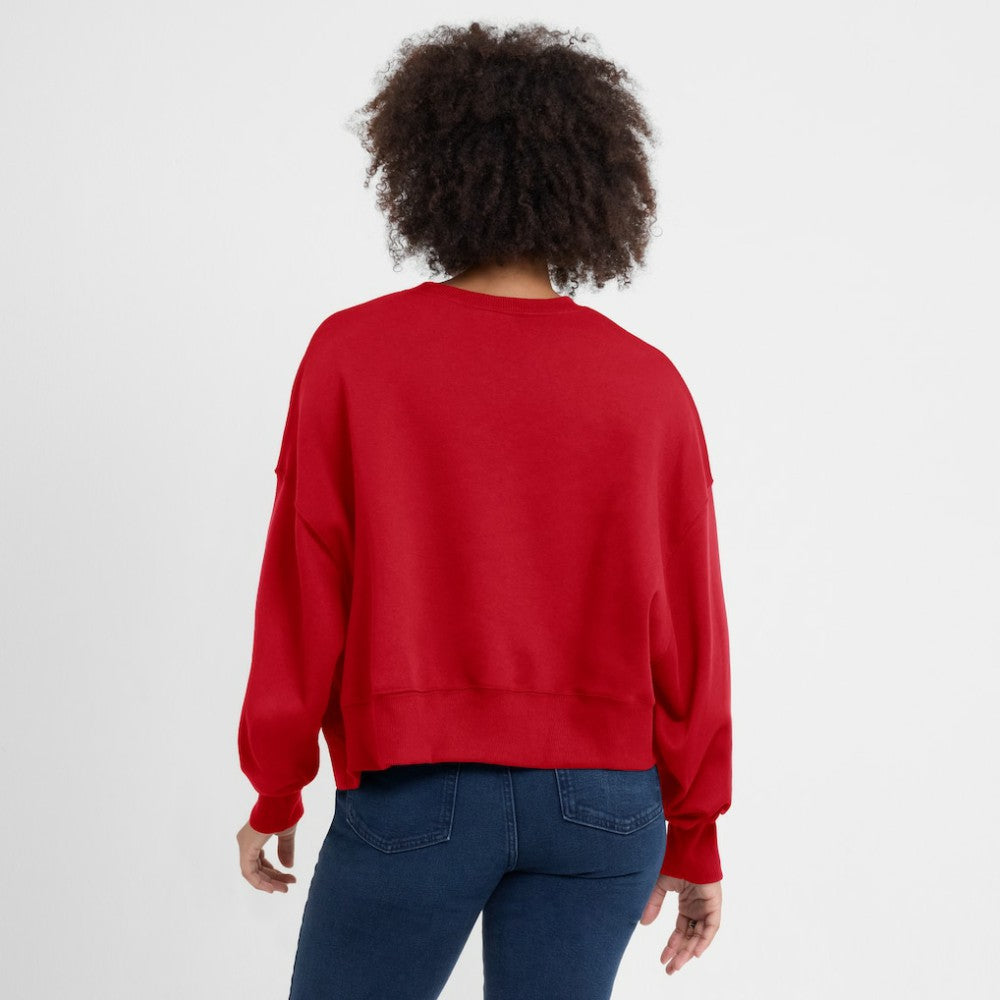 Texas Rangers Women's Oversized High Hip Pullover Sweatshirt - Red | Nike