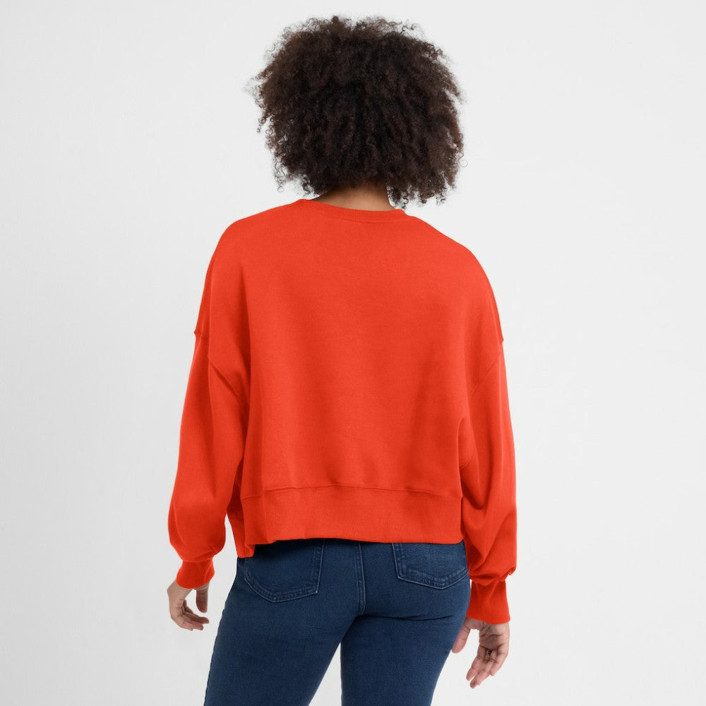 Houston Astros Women's Oversized High Hip Pullover Sweatshirt - Orange | Nike
