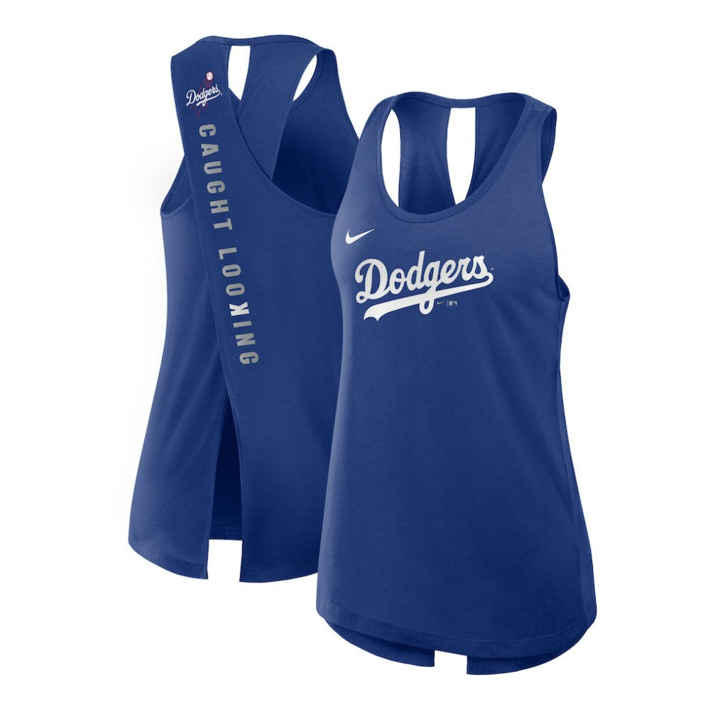 Los Angeles Dodgers Open-Back Crisscross Dri-FIT Tank Top - Royal | Nike