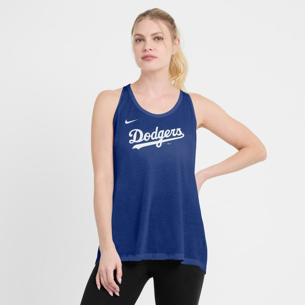 Los Angeles Dodgers Open-Back Crisscross Dri-FIT Tank Top - Royal | Nike
