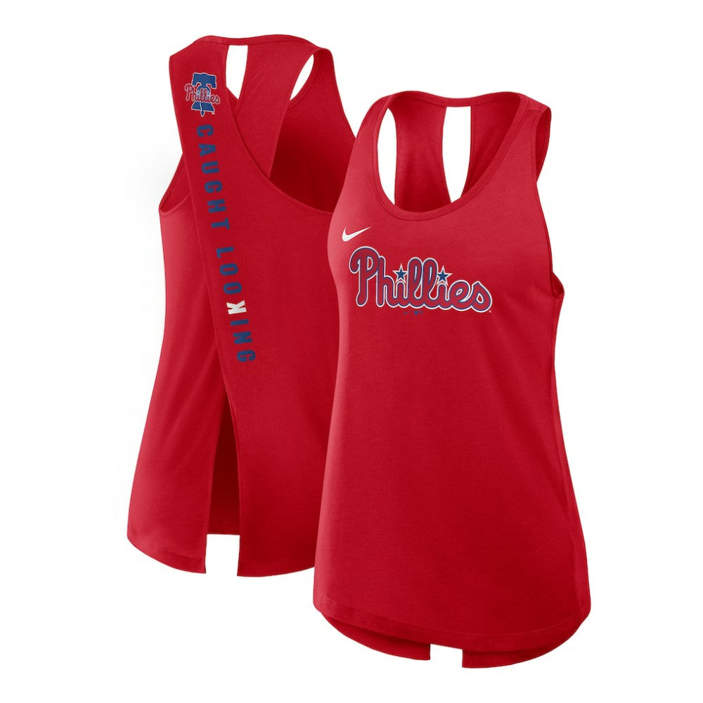 Philadelphia Phillies Open-Back Crisscross Dri-FIT Tank Top - Red | Nike