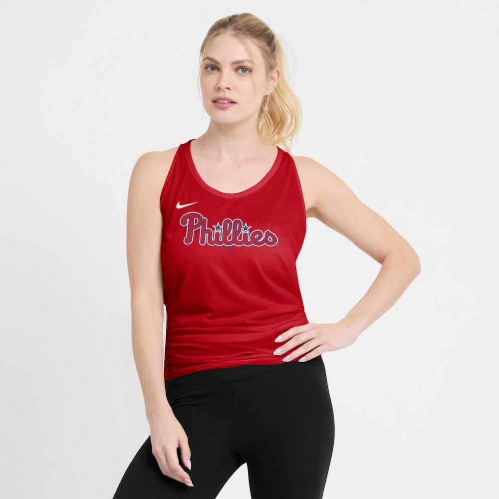 Philadelphia Phillies Open-Back Crisscross Dri-FIT Tank Top - Red | Nike