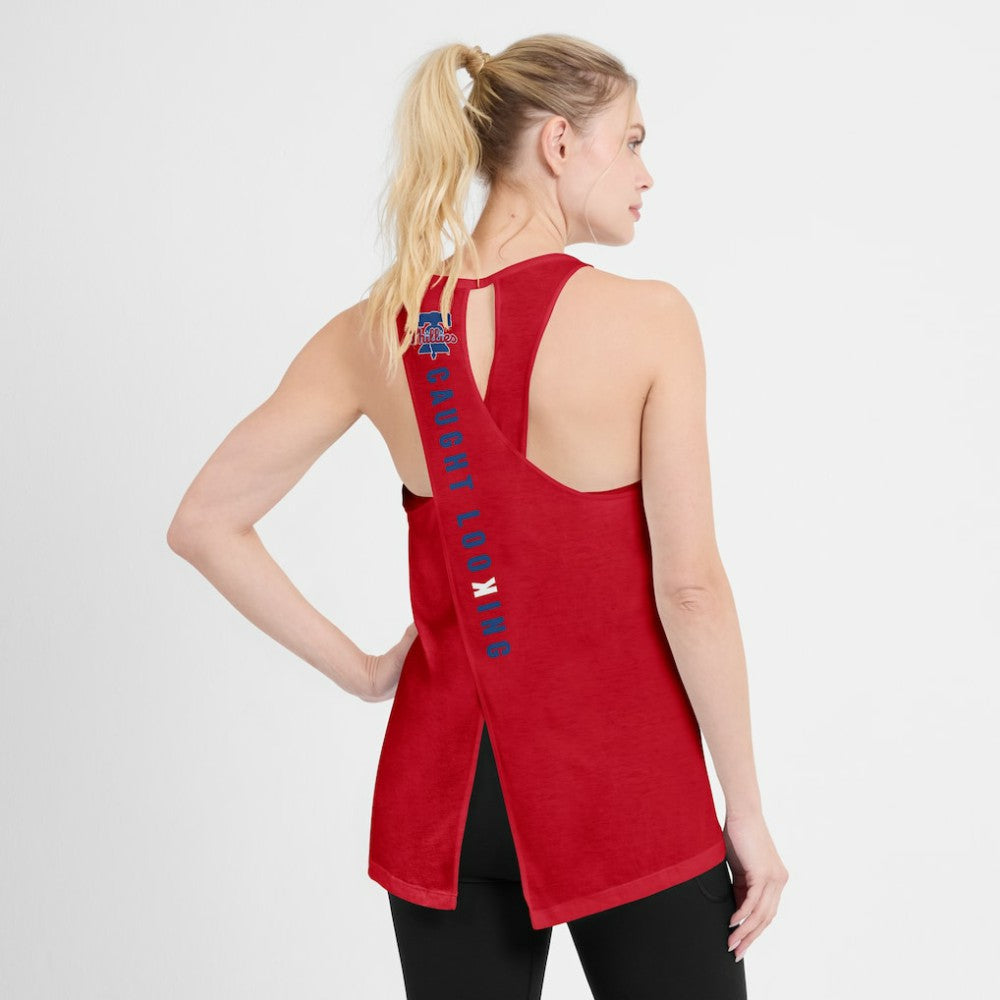 Philadelphia Phillies Open-Back Crisscross Dri-FIT Tank Top - Red | Nike