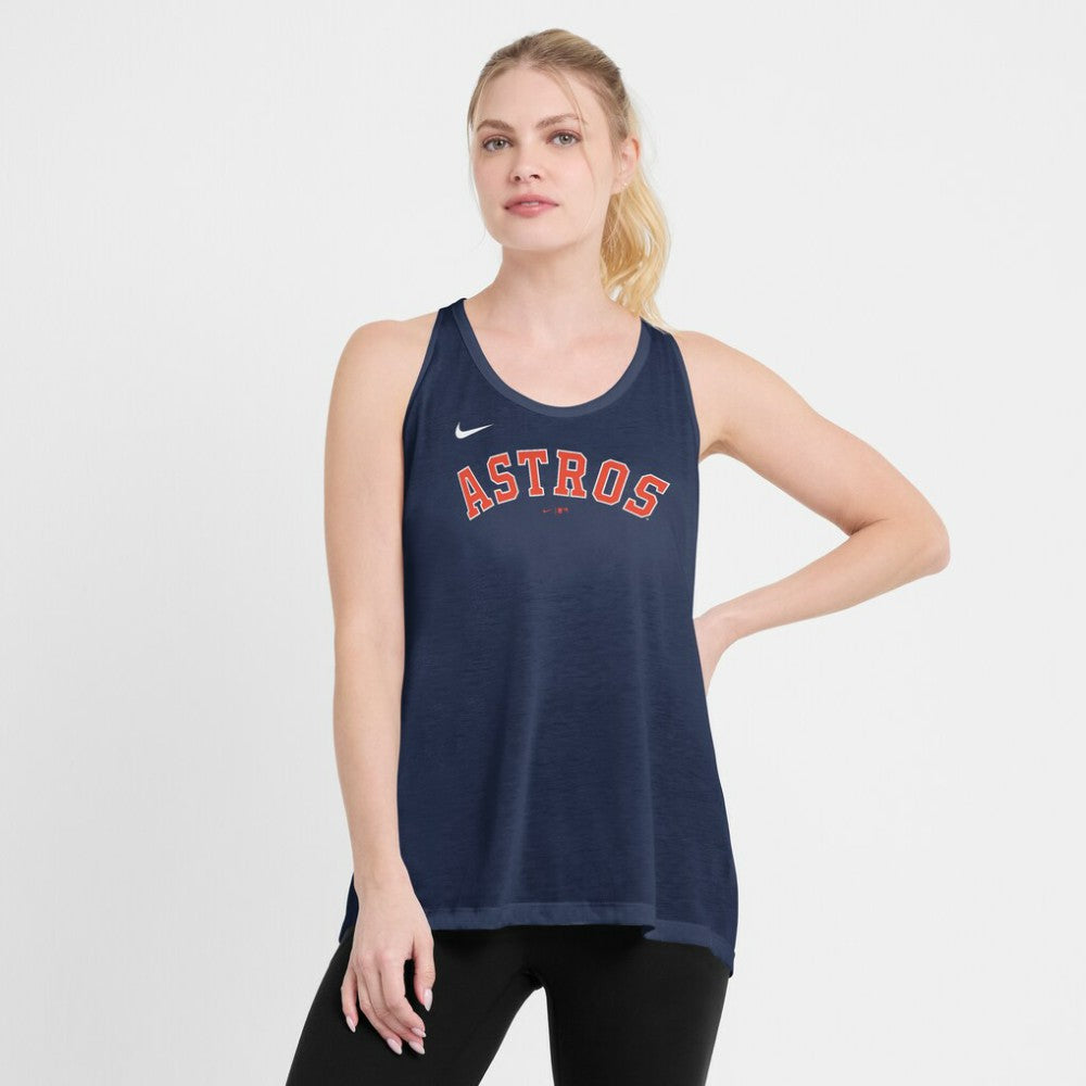 Houston Astros Open-Back Crisscross Dri-FIT Tank Top - Navy | Nike