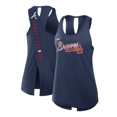Atlanta Braves Open-Back Crisscross Dri-FIT Tank Top - Navy | Nike