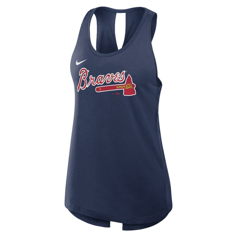 Atlanta Braves Open-Back Crisscross Dri-FIT Tank Top - Navy | Nike
