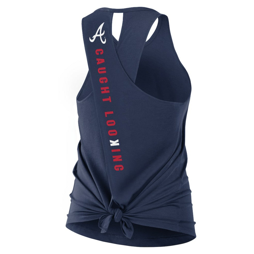 Atlanta Braves Open-Back Crisscross Dri-FIT Tank Top - Navy | Nike