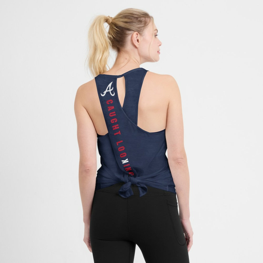 Atlanta Braves Open-Back Crisscross Dri-FIT Tank Top - Navy | Nike
