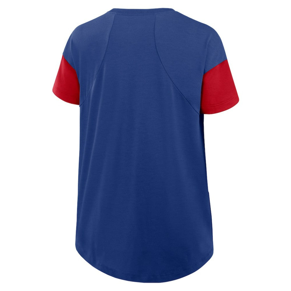 Texas Rangers Women's Flowy Fashion Tri-Blend Dri-FIT T-Shirt - Royal | Nike
