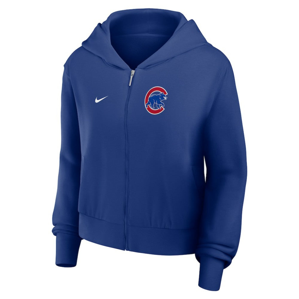 Chicago Cubs Women's Cropped Chill Full-Zip Hoodie - Royal | Nike