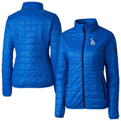 Los Angeles Dodgers Cutter & Buck Women's Rainier PrimaLoft Eco Insulated Full-Zip Puffer Jacket - Royal