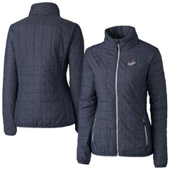 Los Angeles Dodgers Cutter & Buck Women's Rainier PrimaLoft Eco Insulated Full-Zip Puffer Jacket - Anthracite