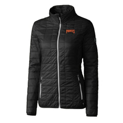 Pittsburgh Pirates Cutter & Buck Women's Rainier PrimaLoft Eco Insulated Full-Zip Puffer Jacket - Black