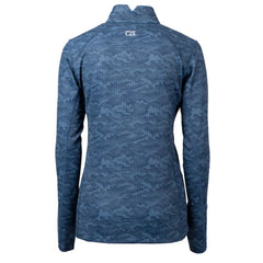 Seattle Mariners Cutter & Buck Women's  Traverse Camo Print Stretch Quarter-Zip Top - Navy