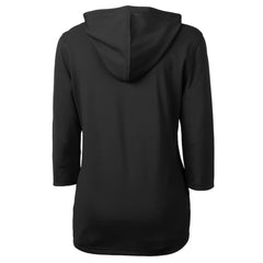 San Francisco Giants Cutter & Buck Women's  DryTec Virtue Eco Pique Recycled 3/4-Sleeve Half-Zip Pullover Hoodie - Black