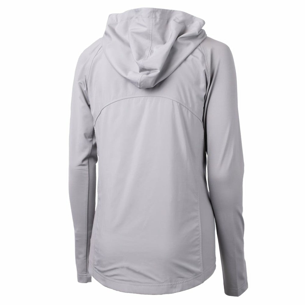 Los Angeles Dodgers Cutter & Buck Women's  Adapt Eco Knit Hybrid Recycled Full-Zip Hoodie - Gray
