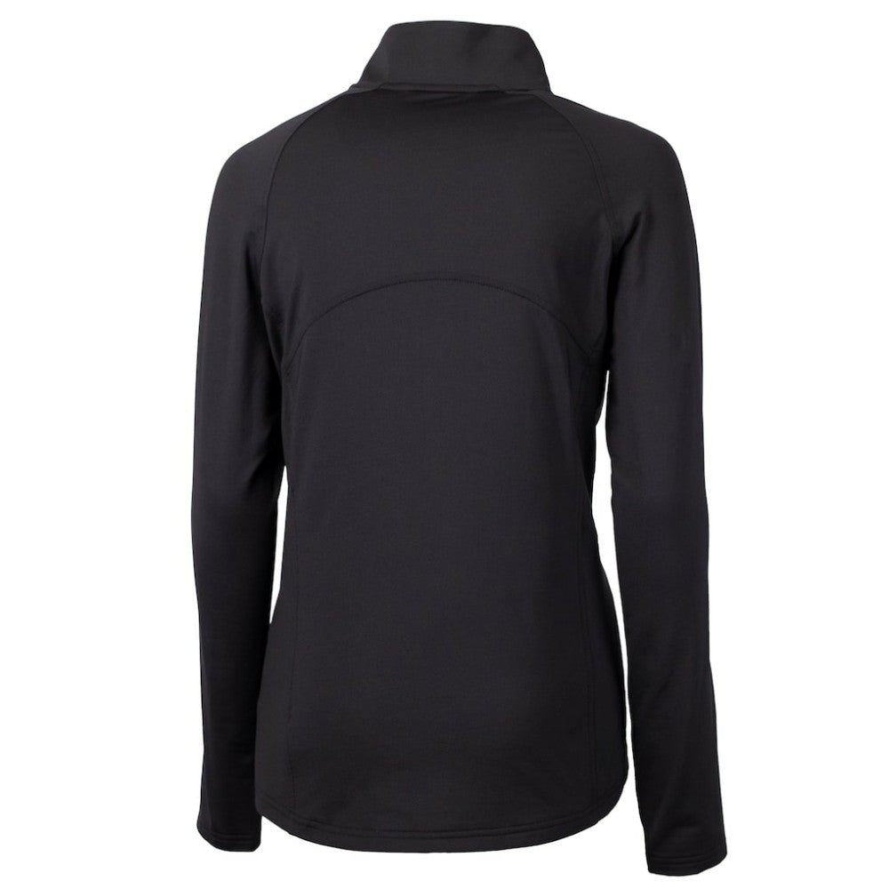 Baltimore Orioles Cutter & Buck Women's  DryTec Adapt Eco Knit Stretch Recycled Raglan Half-Zip Top - Black