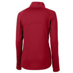 Cleveland Guardians Cutter & Buck Women's  DryTec Adapt Eco Knit Stretch Recycled Raglan Half-Zip Top - Red