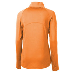 Detroit Tigers Cutter & Buck Women's  DryTec Adapt Eco Knit Stretch Recycled Raglan Half-Zip Top - Orange
