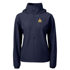 Seattle Mariners Cutter & Buck Women's  Charter Eco Recycled Half-Zip Anorak Jacket - Navy