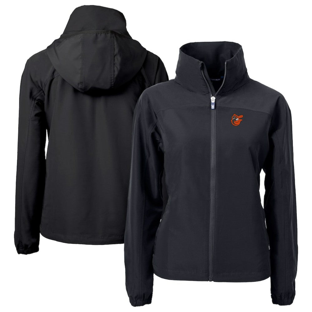 Baltimore Orioles Cutter & Buck Women's  Charter Eco Recycled Full-Zip Jacket - Black