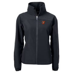 Baltimore Orioles Cutter & Buck Women's  Charter Eco Recycled Full-Zip Jacket - Black