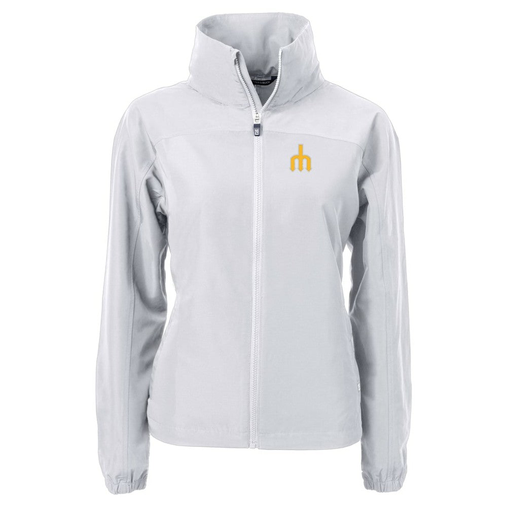 Seattle Mariners Cutter & Buck Women's  Charter Eco Recycled Full-Zip Jacket - Gray