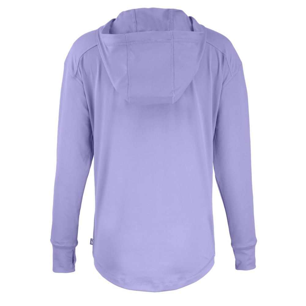 Colorado Rockies Cutter & Buck Women's Daybreak Eco Recycled Half-Zip Hoodie - Purple