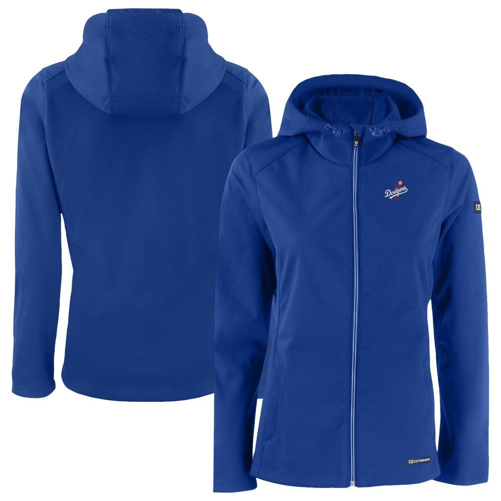 Los Angeles Dodgers Cutter & Buck Women's Evoke Eco Softshell Recycled Full-Zip Jacket - Royal