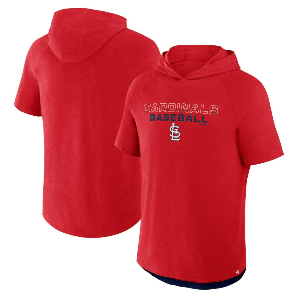 St. Louis Cardinals Clubhouse Optimal Play Raglan Hoodie T-Shirt - Red