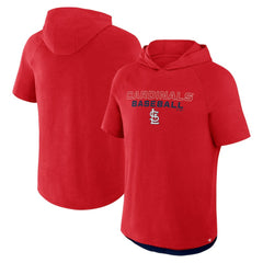 St. Louis Cardinals Clubhouse Optimal Play Raglan Hoodie T-Shirt - Red