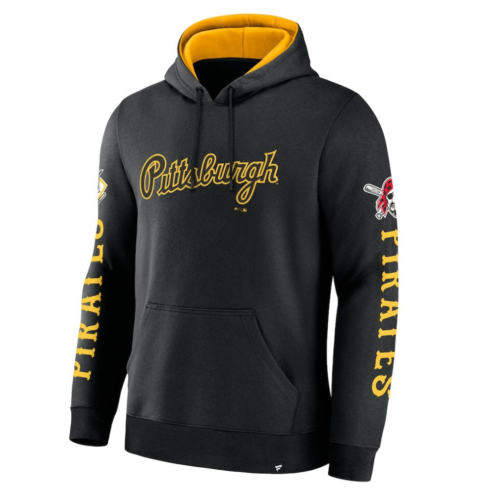 Pittsburgh Pirates Big City Legacy Fleece Pullover Hoodie - Black