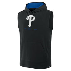 Philadelphia Phillies Fire Speed Sleeveless Pullover Hoodie - Black