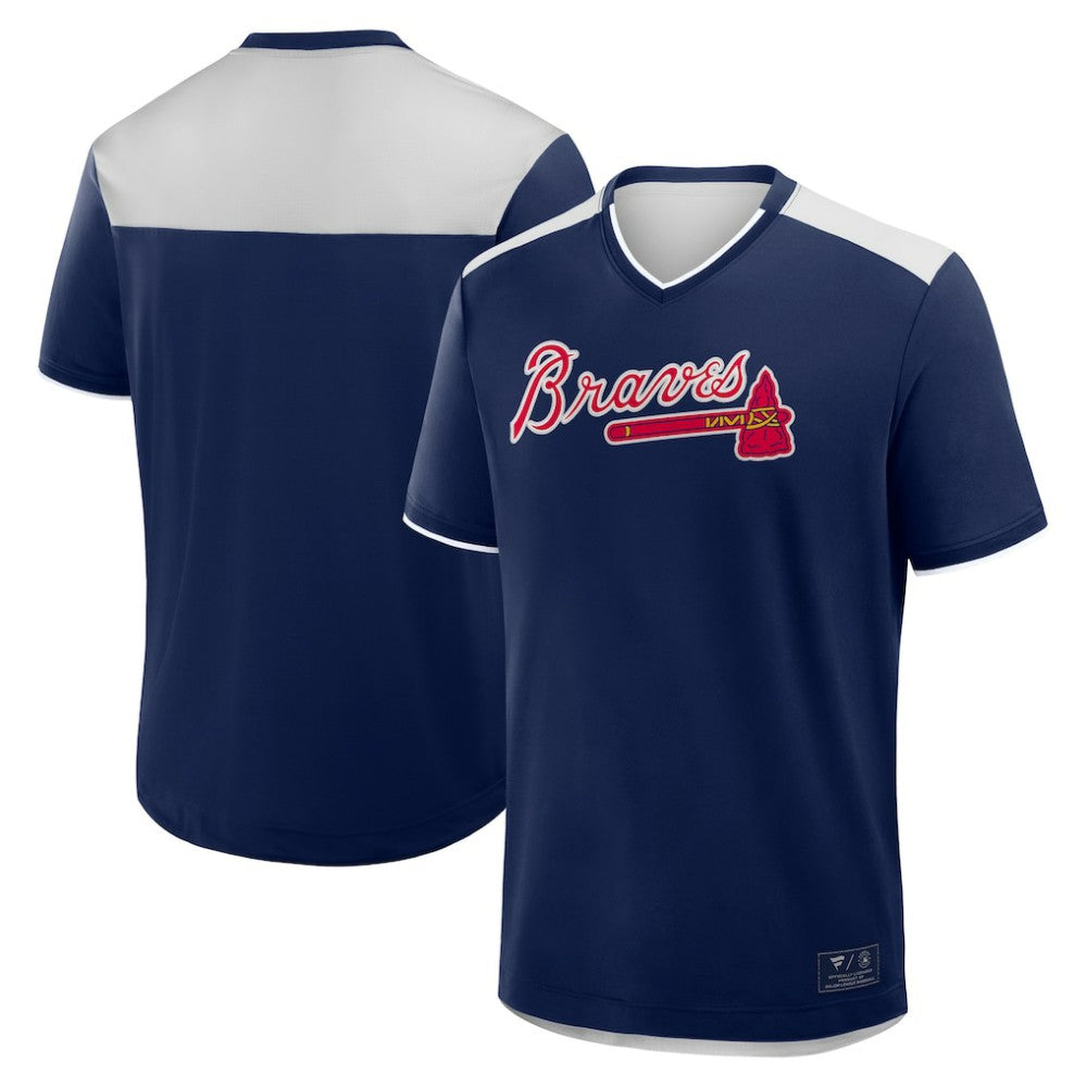 Atlanta Braves Walk Off V-Neck T-Shirt - Navy
