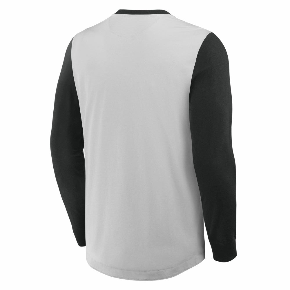San Francisco Giants Clubhouse Long Sleeve Henley Shirt - Gray/Black