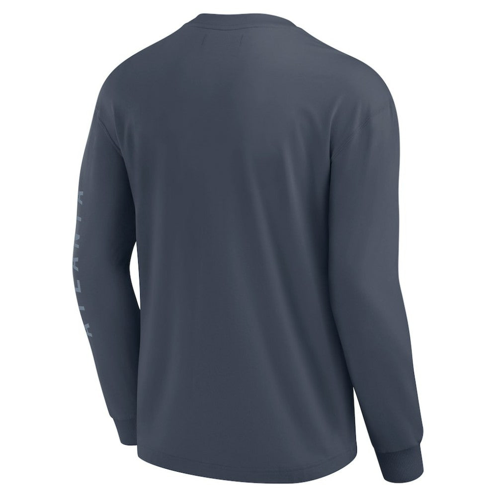 Atlanta Braves Elements Future Ground Tonal Info Long Sleeve T-Shirt - Blue