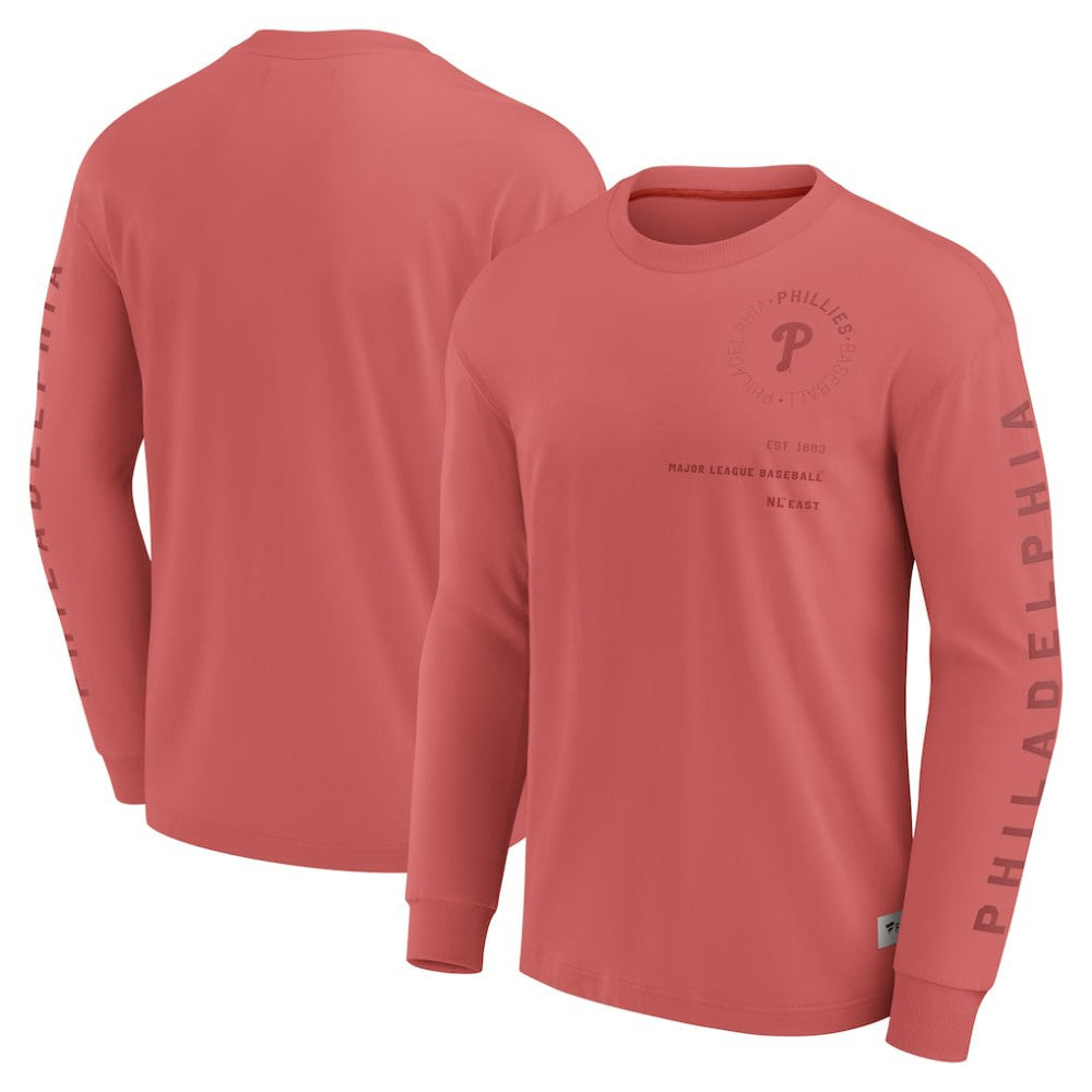 Philadelphia Phillies Elements Future Ground Tonal Info Long Sleeve T-Shirt - Red