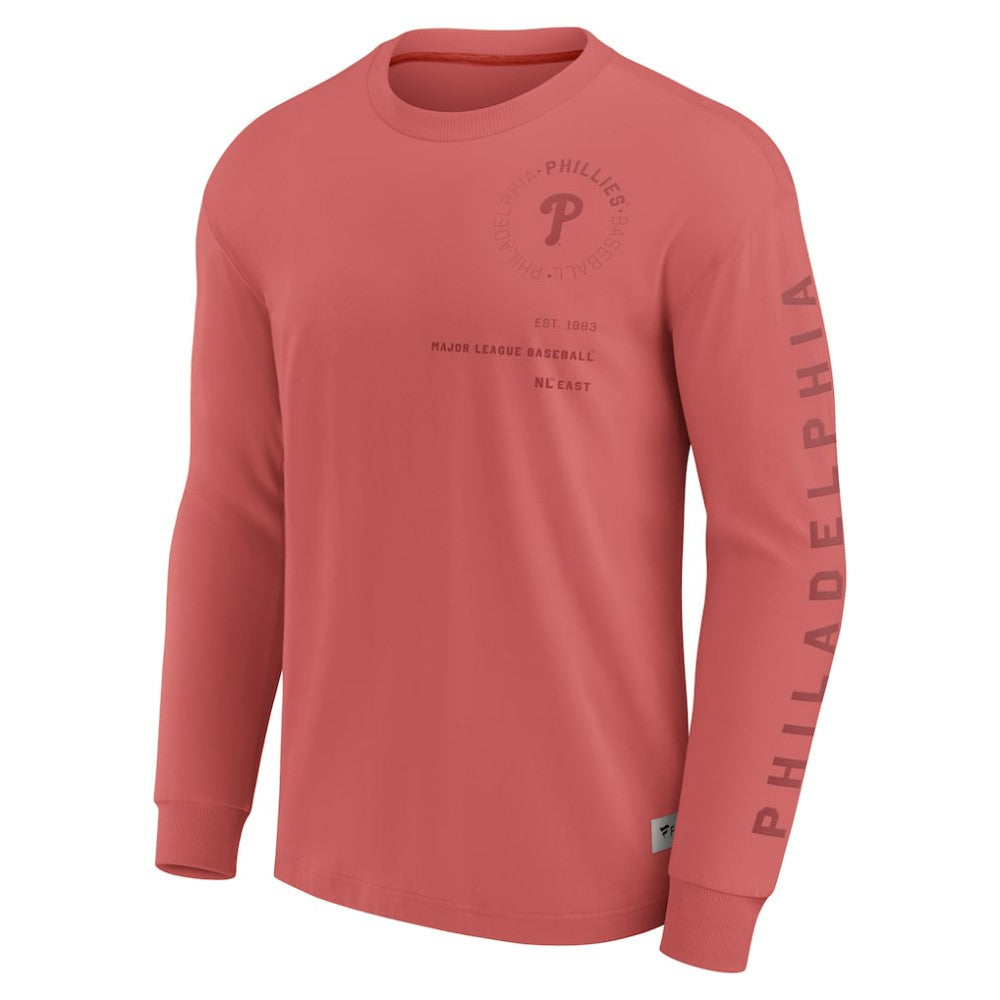 Philadelphia Phillies Elements Future Ground Tonal Info Long Sleeve T-Shirt - Red
