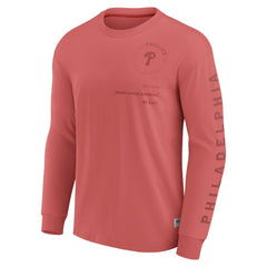 Philadelphia Phillies Elements Future Ground Tonal Info Long Sleeve T-Shirt - Red