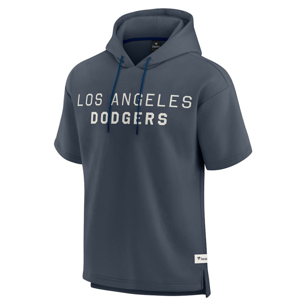 Los Angeles Dodgers Elements Future Ground Lettering Short Sleeve Pullover Hoodie - Blue