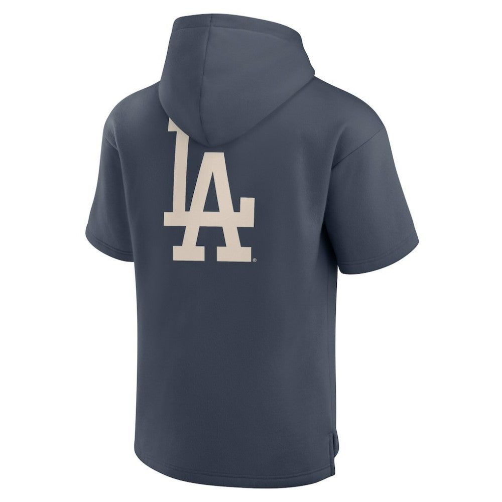Los Angeles Dodgers Elements Future Ground Lettering Short Sleeve Pullover Hoodie - Blue