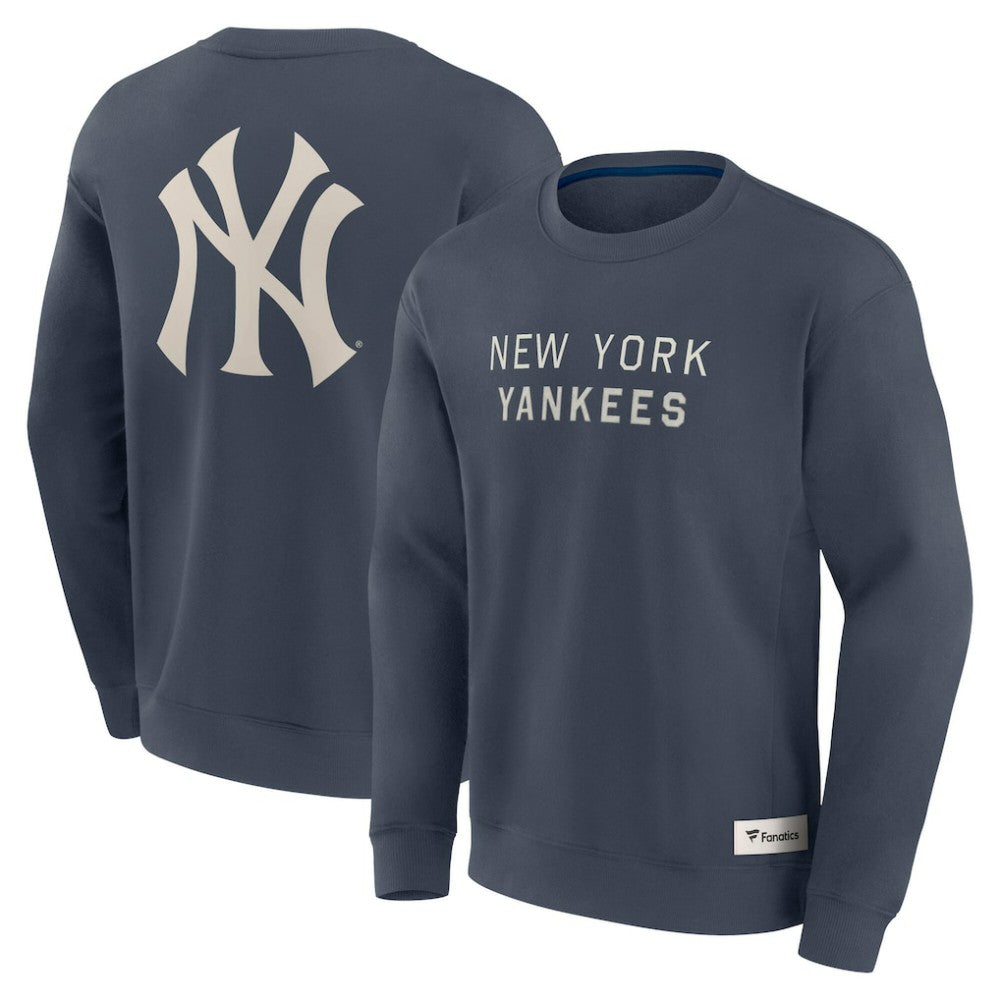 New York Yankees Elements Future Ground Lettering Pullover Sweatshirt - Blue