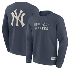 New York Yankees Elements Future Ground Lettering Pullover Sweatshirt - Blue