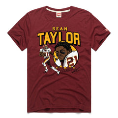 NFL Washington Commanders Sean Taylor  Homage Caricature Retired Player Tri-Blend T-Shirt