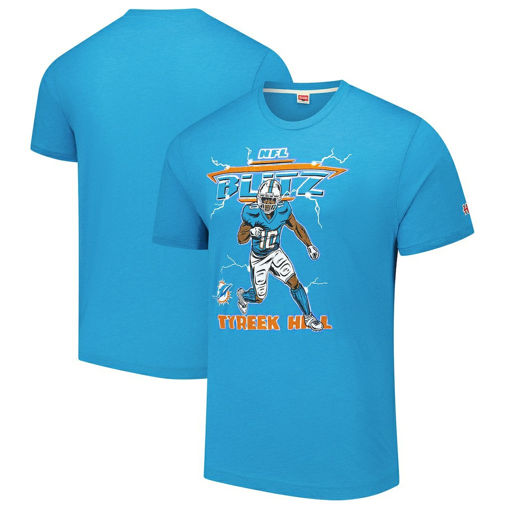 NFL Miami Dolphins Tyreek Hill  Homage Unisex NFL Blitz Player Tri-Blend T-Shirt