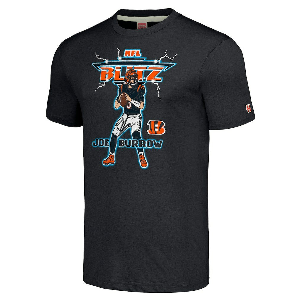 NFL Cincinnati Bengals Joe Burrow  Homage Unisex NFL Blitz Player Tri-Blend T-Shirt