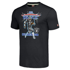 NFL Las Vegas Raiders Bo Jackson  Homage Unisex NFL Blitz Retired Player Tri-Blend T-Shirt